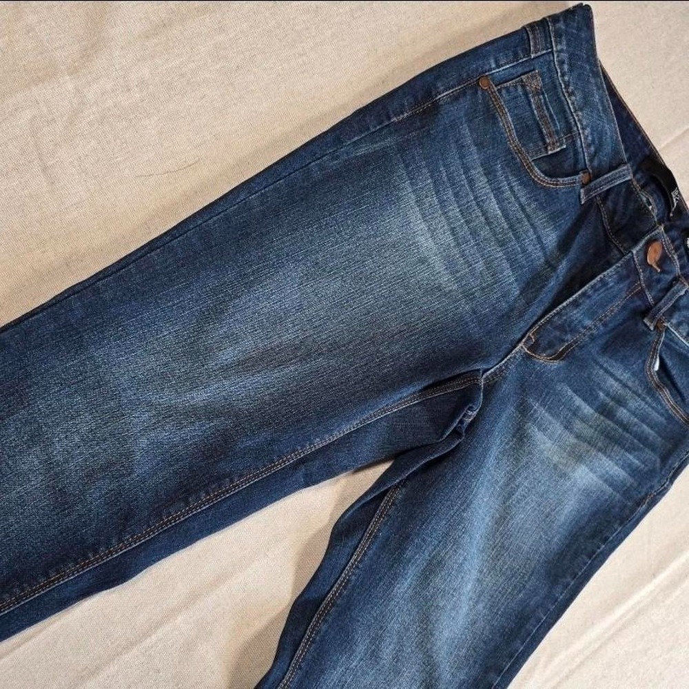 Womens 1822 Dark Blue Stretch Straight Leg Adrianna Style Jeans (Sz 6)